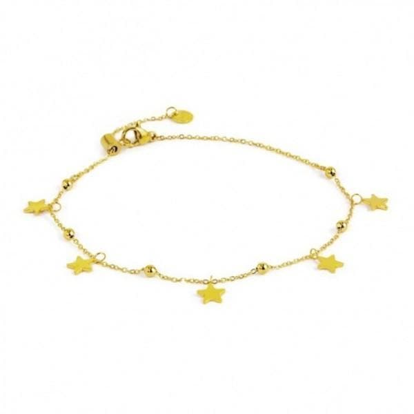 Marlu CAVIGLIERA A CATENA CON STELLE PENDENTI E SFERE ACCIAIO in Cavigliere Alba Gioielli - Casoria, commercioVirtuoso.it