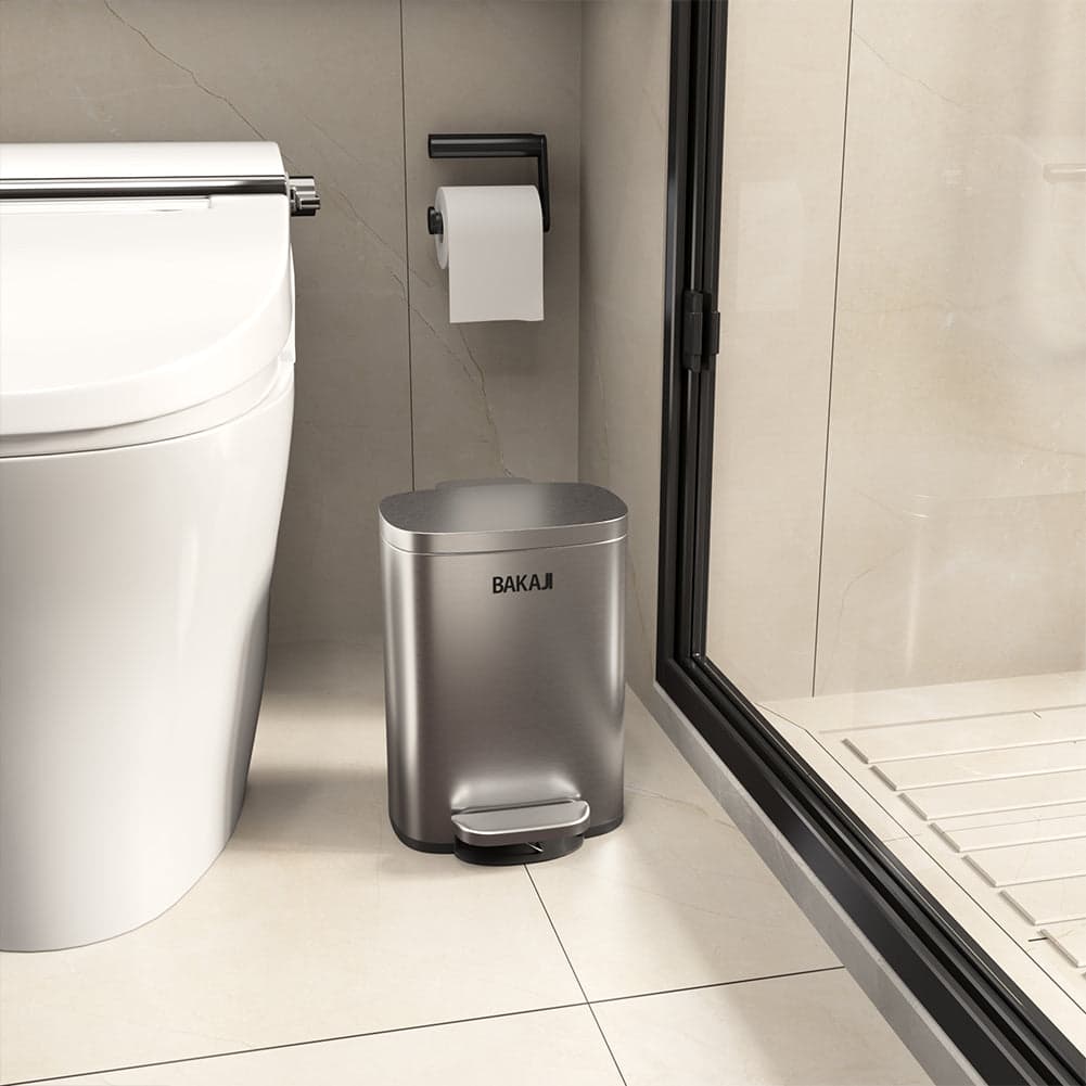 Pattumiera Rettangolare a Pedale 5L Bidone Spazzatura in Acciaio Inossidabile in Pattumiere da bagno Esplodia - Napoli, commercioVirtuoso.it
