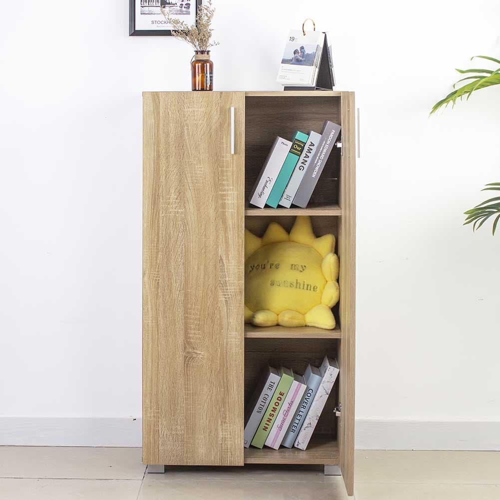 Mobile Armadietto Multiuso 3 Ripiani 2 Ante Design Moderno Casa Ufficio 115x60x31cm in Armadi Danyx - Casoria, commercioVirtuoso.it
