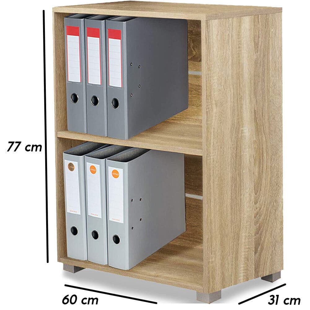 Libreria Mobiletto Scaffale 2 Ripiani Legno Nobilitato Naturale 60x31 H77cm Moderno in Librerie Danyx - Casoria, commercioVirtuoso.it
