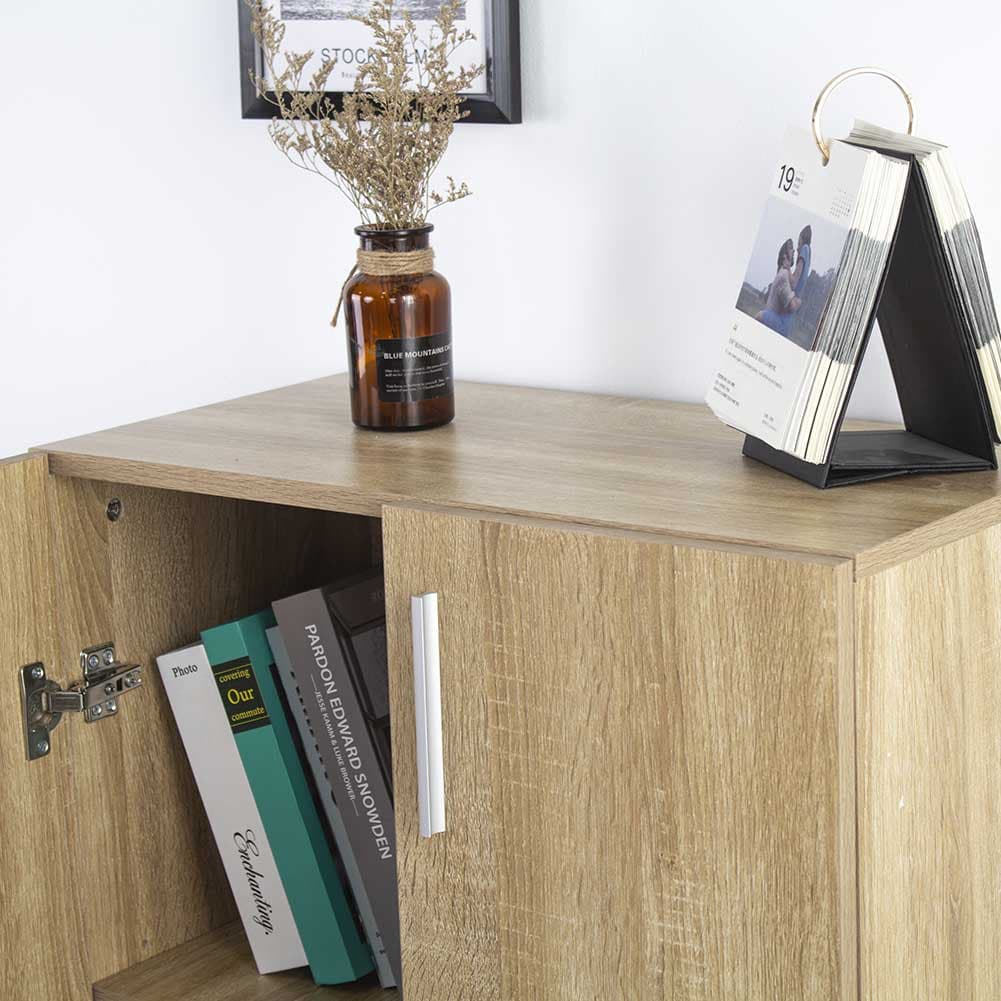 Mobile Armadietto Multiuso 3 Ripiani 2 Ante Design Moderno Casa Ufficio 115x60x31cm in Armadi Danyx - Casoria, commercioVirtuoso.it