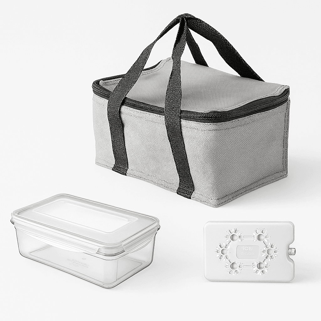 Kit Porta Pranzo Termico con Borsa Frigo Portatile con Accessori 15x22x17.5cm Salvaspazio in Borse frigo Danyx - Casoria, commercioVirtuoso.it