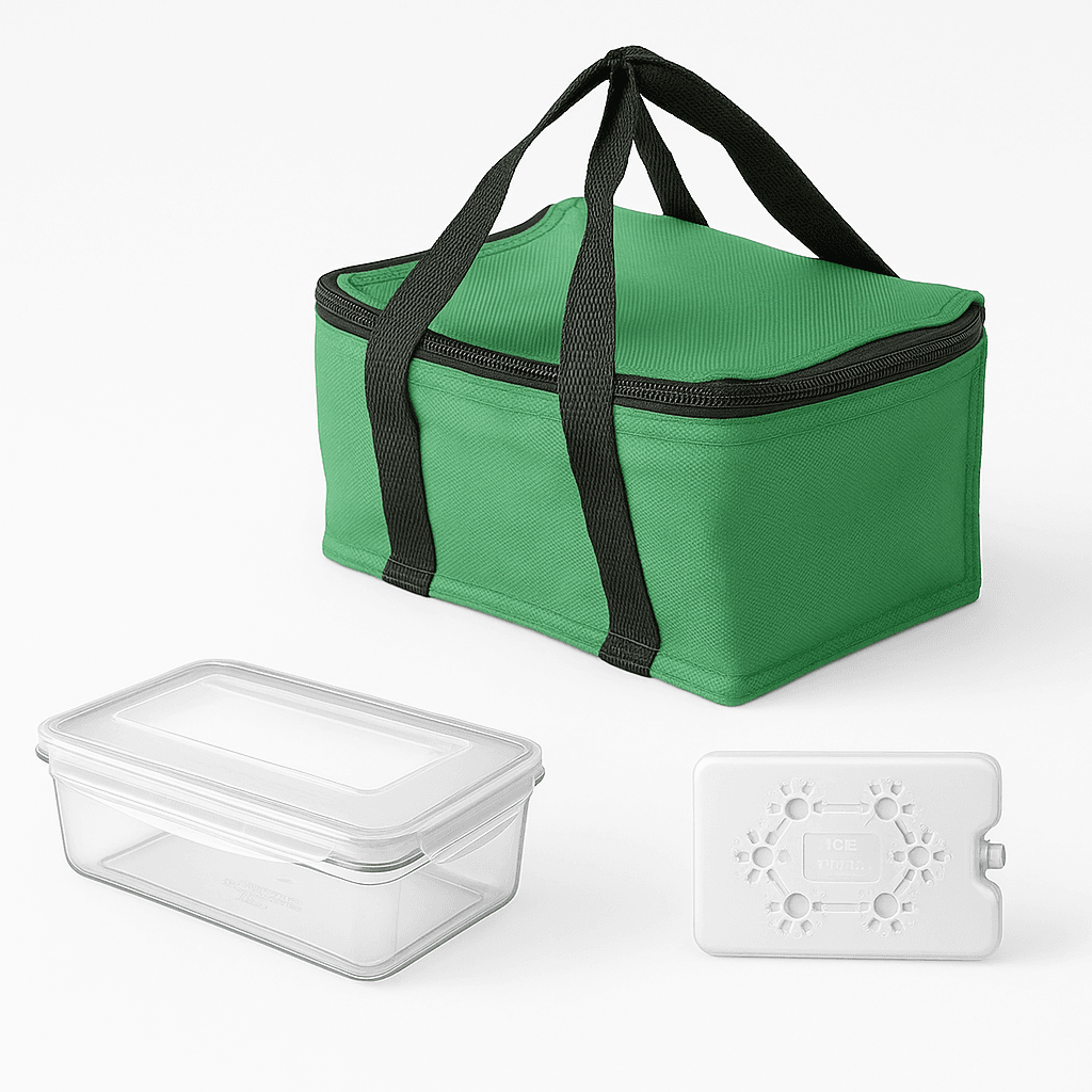 Kit Porta Pranzo Termico con Borsa Frigo Portatile con Accessori 15x22x17.5cm Salvaspazio in Borse frigo Danyx - Casoria, commercioVirtuoso.it
