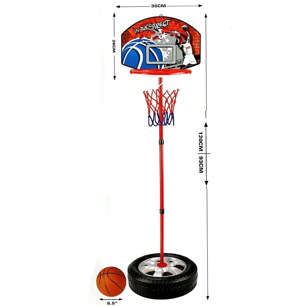 Canestro Basket Bambini Altezza Regolabile 120cm con Pallone Gioco Sport Casa in Basket Danyx - Casoria, commercioVirtuoso.it