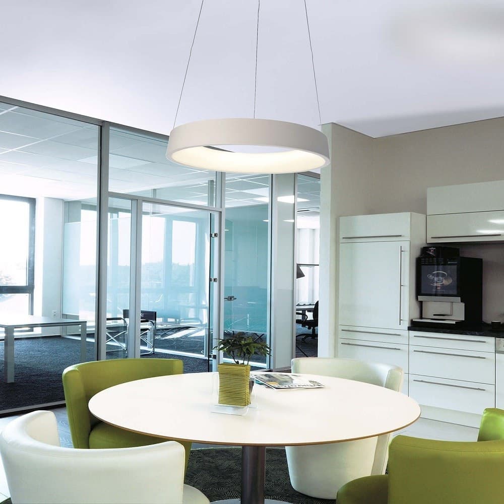 LAMPADA SOSPENSIONE LED 60W CCT PENDENTE CERCHIO LAMPADARIO MODERNO LUCE 230V 80CM in Lampade a sospensione Trade Shop italia - Napoli, commercioVirtuoso.it