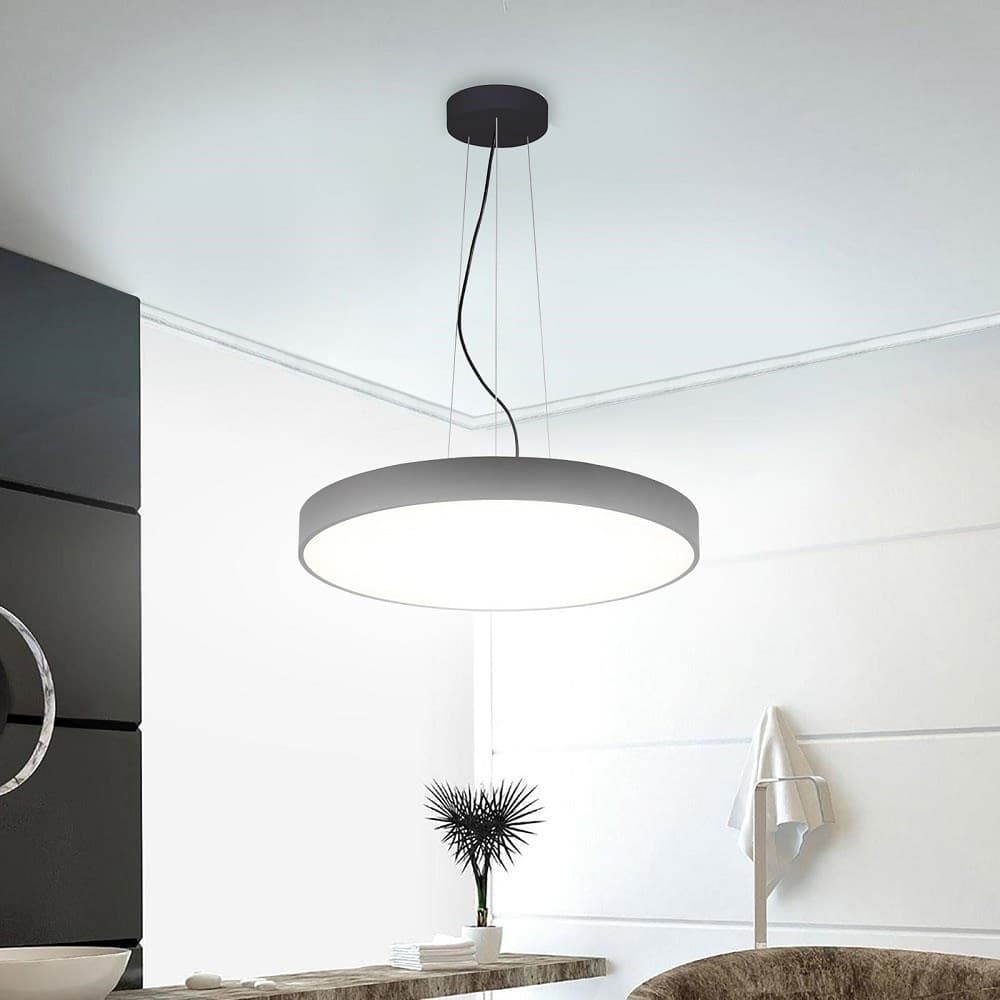 LAMPADARIO CERCHIO 80 CM LED 95 W LAMPADA UP DOWN SOSPENSIONE 2 TEMPERATURE LUCE in Lampade a sospensione Trade Shop italia - Napoli, commercioVirtuoso.it