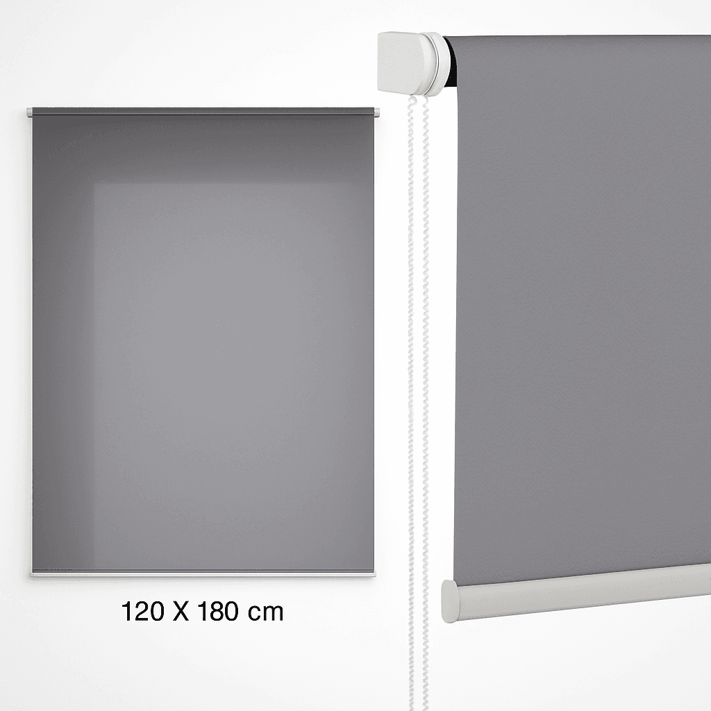 Tenda a Rullo Oscurante da Interno 120x180cm Moderna Facile da montare Grigio