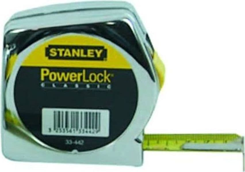 STANLEY FLESSOMETRO POWERLOCK mt.10 nastro mm.25h. FER-36184 in prodotto EuroStore07 - Alatri, commercioVirtuoso.it