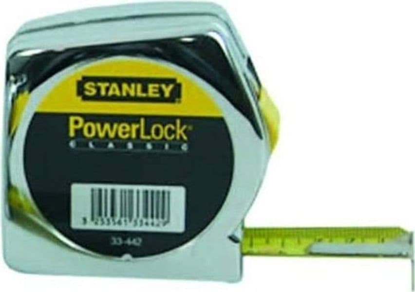 STANLEY FLESSOMETRO POWERLOCK mt.10 nastro mm.25h. FER-36184 in prodotto EuroStore07 - Alatri, commercioVirtuoso.it