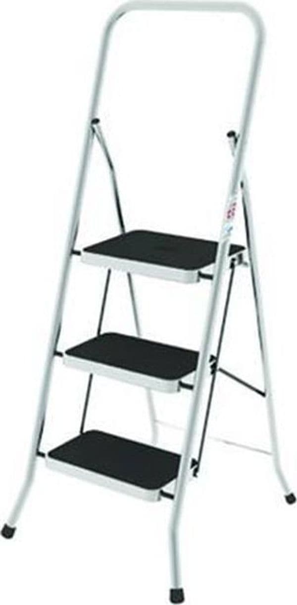SGABELLO NEW SECURITY TUBOLARI ALLUMINIO GRADINI ACCIAIO 3 grad cm.38x26x75h. in prodotto EuroStore07 - Alatri, commercioVirtuoso.it