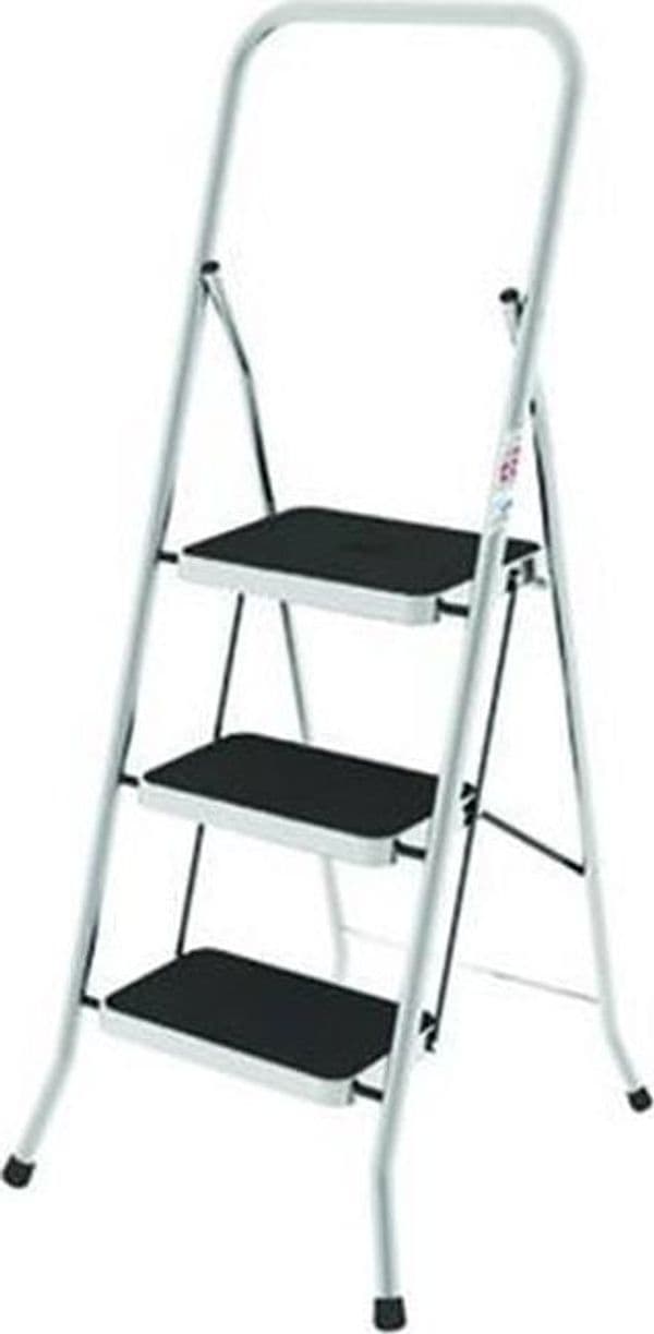 SGABELLO NEW SECURITY TUBOLARI ALLUMINIO GRADINI ACCIAIO 3 grad cm.38x26x75h. in prodotto EuroStore07 - Alatri, commercioVirtuoso.it