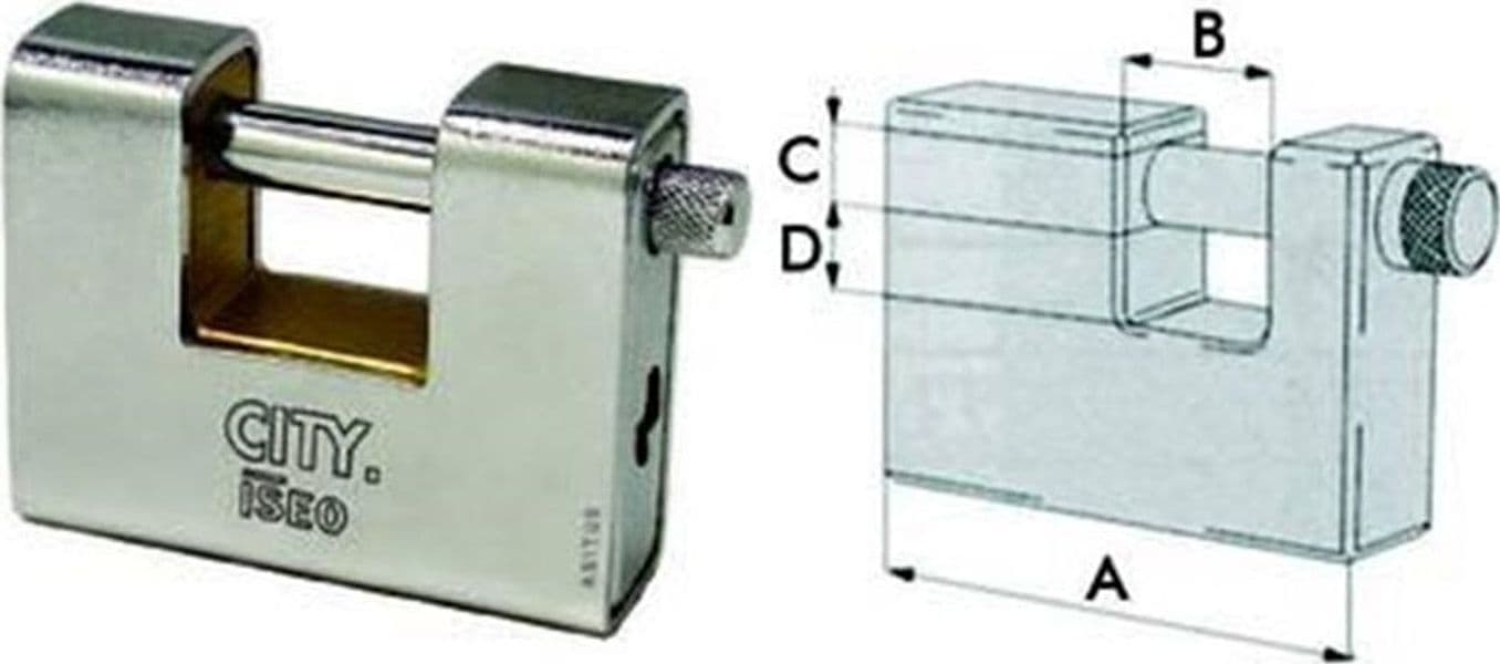 ISEO LUCCHETTO CORAZZATO A UNA BOCCA ADITUS CITY P049 mm.90 FERR 174923 in prodotto EuroStore07 - Alatri, commercioVirtuoso.it