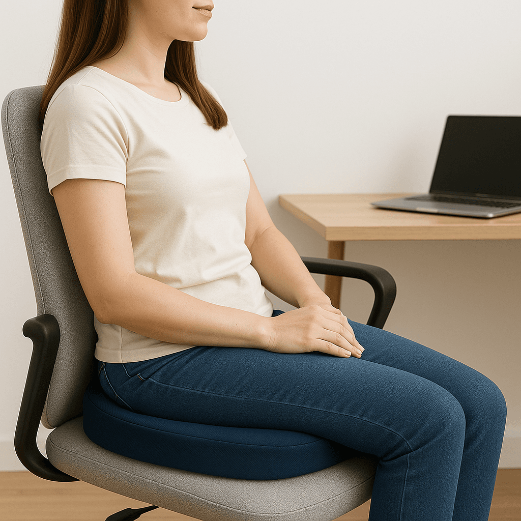 Cuscino Memory Foam Ergonomico per Sedia Ufficio Auto Aereo 47x35 H5 cm Blu in Cuscini per sedie e supporti lombari Danyx - Casoria, commercioVirtuoso.it