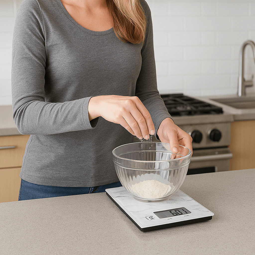 Bilancia Cucina Digitale Ultra sottile Vetro Effetto Marmo 5KG 20x14cm Bianco in Bilance Danyx - Casoria, commercioVirtuoso.it