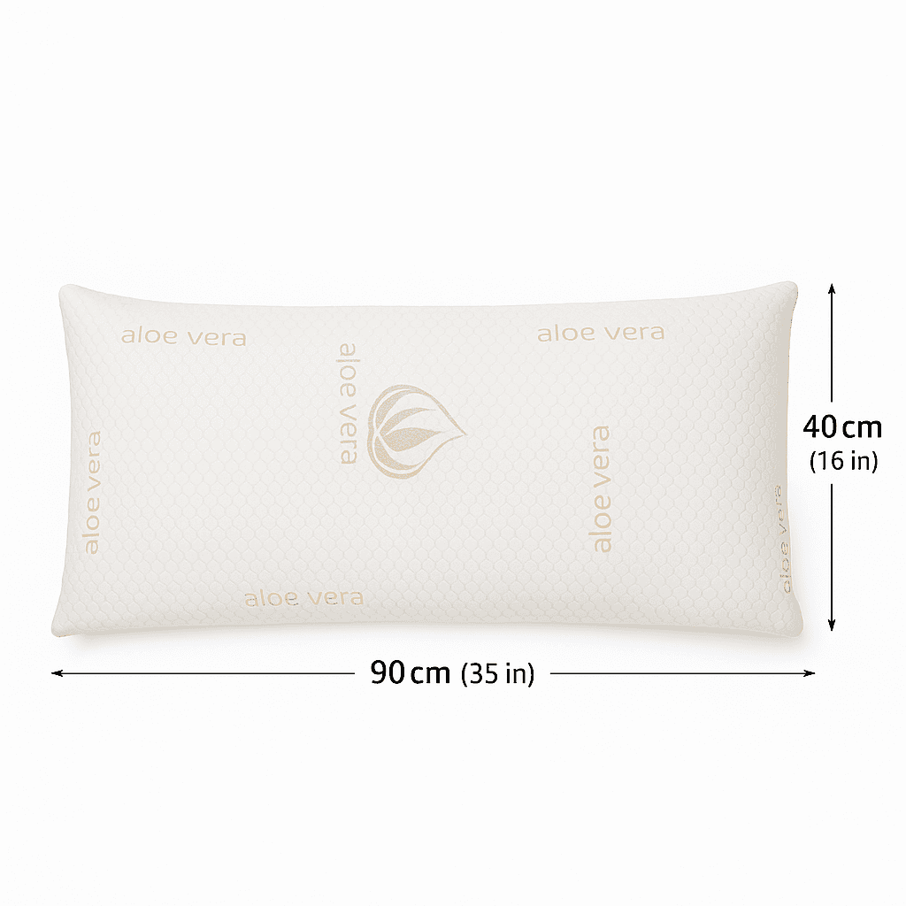 Cuscino Maxi Schiuma AloeVera Anatomico Anallergico Traspirante Borsa PVC 90x40cm in Cuscini standard Danyx - Casoria, commercioVirtuoso.it