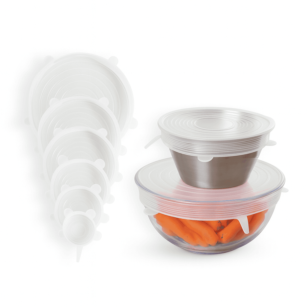 12pz Coperchi in Silicone Elastici da Cucina Lavabili e Riutilizzabili per Ciotole Pentole in Coperchi Danyx - Casoria, commercioVirtuoso.it