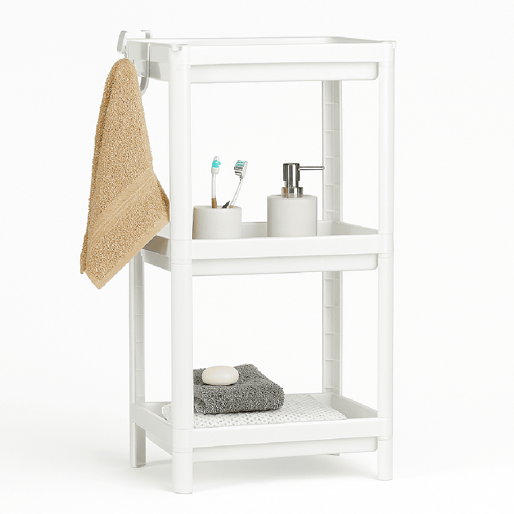 Scaffale Multiuso 3 piani Salvaspazio per Casa, Ufficio, Lavoro 35.5x23 H 70.5cm