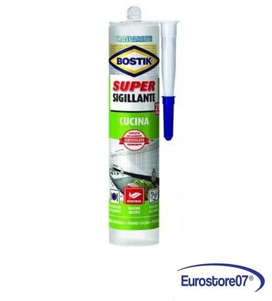 BOSTIK SILICONE SUPER SIGILLANTE CUCINA NEUTRO ml.300 - FER 386395 in prodotto EuroStore07 - Alatri, commercioVirtuoso.it
