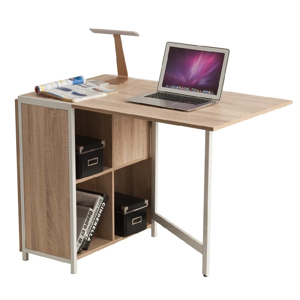 Tavolo Scrivania Richiudibile Allungabile Salvaspazio con Libreria Legno e Metallo in Scrivanie Danyx - Casoria, commercioVirtuoso.it