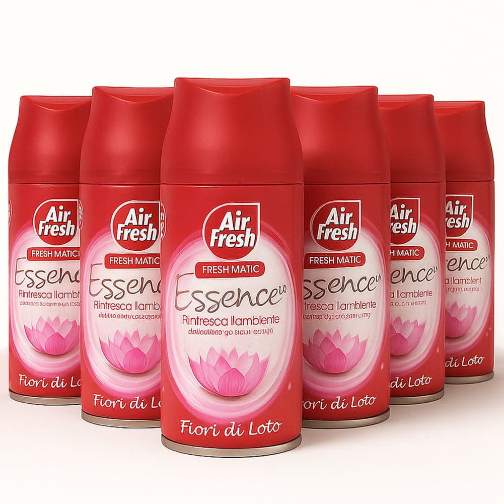 Air Fresh Deomatic Ricariche Profumatore Ambiente 6x250ml Spray Fiore di Loto Antiodore in Spray profumati per la stanza Danyx - Casoria, commercioVirtuoso.it