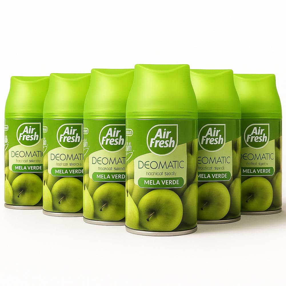 Air Fresh Deomatic Ricariche Profumatore Ambiente 6x250ml Spray Mela Verde Antiodore in Spray profumati per la stanza Danyx - Casoria, commercioVirtuoso.it