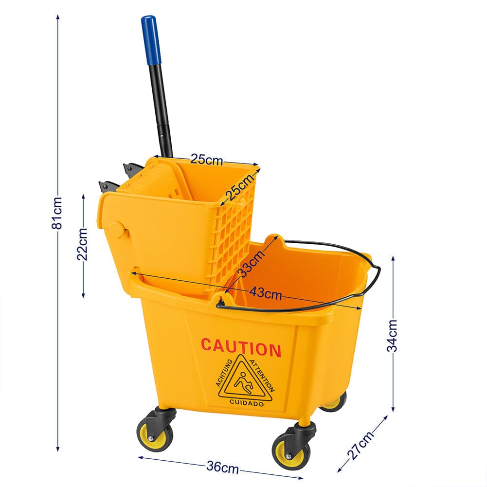 Carrello Pulizie Professionale con Secchio Lavapavimenti 23LT e 4 Ruote Mobili in Carrelli per casalinghi Danyx - Casoria, commercioVirtuoso.it