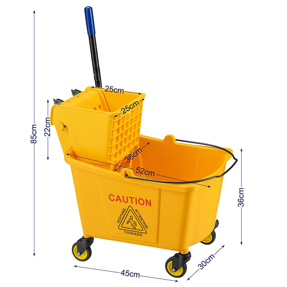 Carrello Pulizie Professionale con Secchio Lavapavimenti 33LT e 4 Ruote Mobili in Carrelli per casalinghi Danyx - Casoria, commercioVirtuoso.it