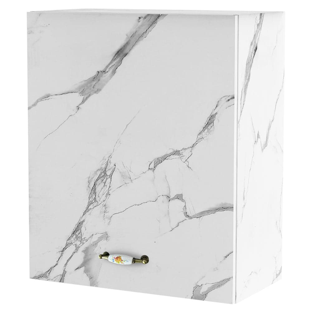 Mobile Cucina Pensile 1 Anta Componibile in Legno Colore Bianco Marmo 60x32 H72cm in Mobili a muro Danyx - Casoria, commercioVirtuoso.it
