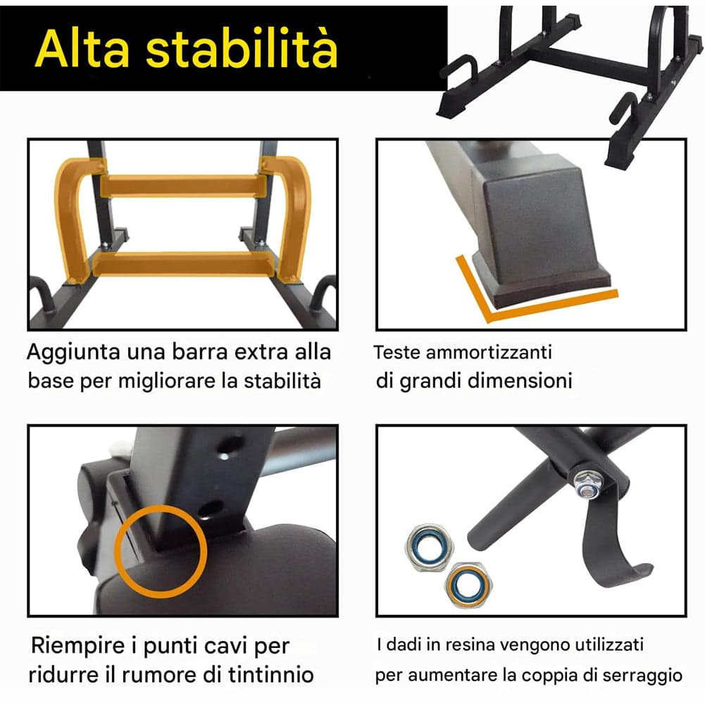Torre Multifunzione Fitness Regolabile Calisthenics Barra Trazioni Dip Push Up in Sbarra per trazioni Danyx - Casoria, commercioVirtuoso.it