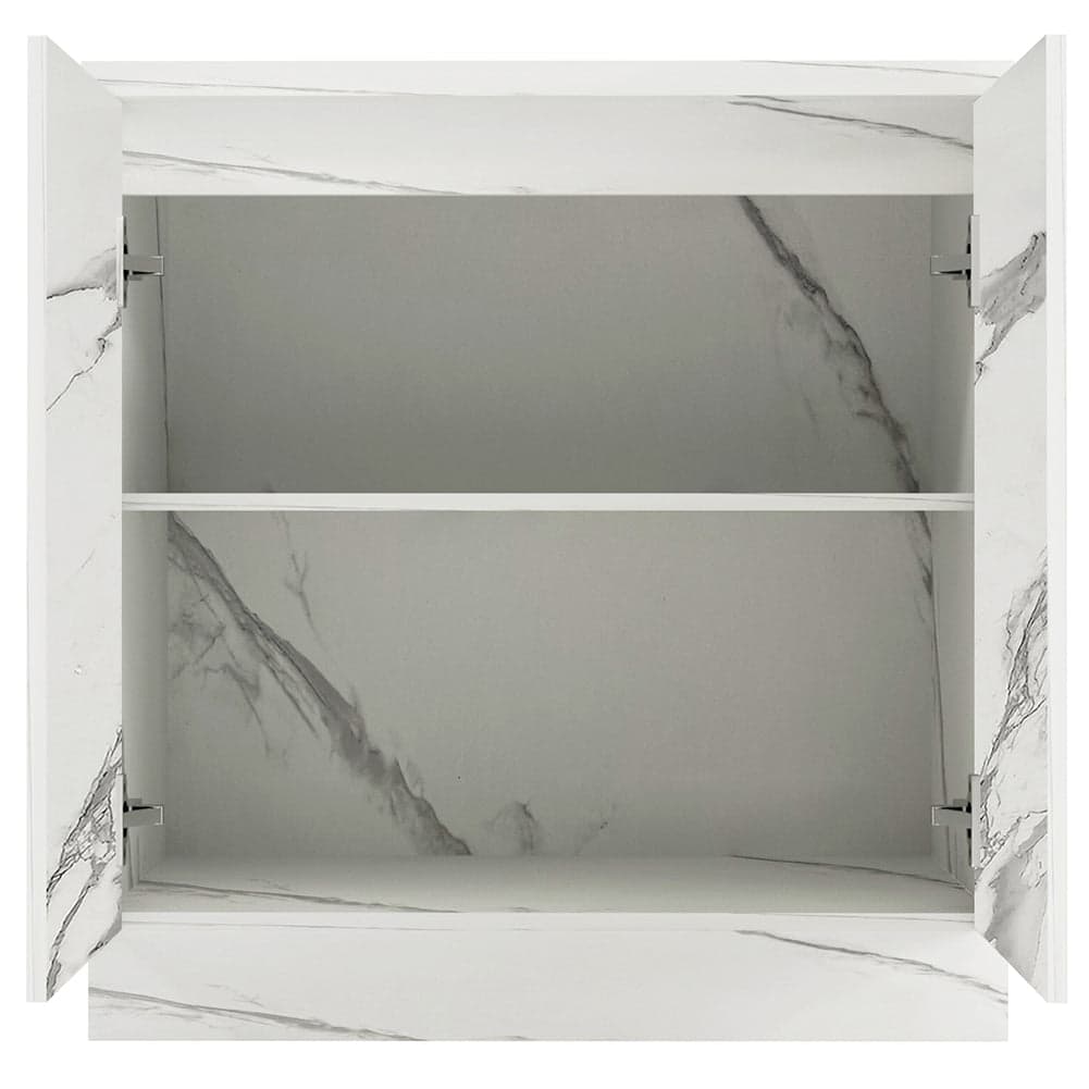 Mobile Cucina Base 2 Ante Componibile in Legno Colore Bianco Marmo 80x50 H85cm in Mobili a terra Danyx - Casoria, commercioVirtuoso.it