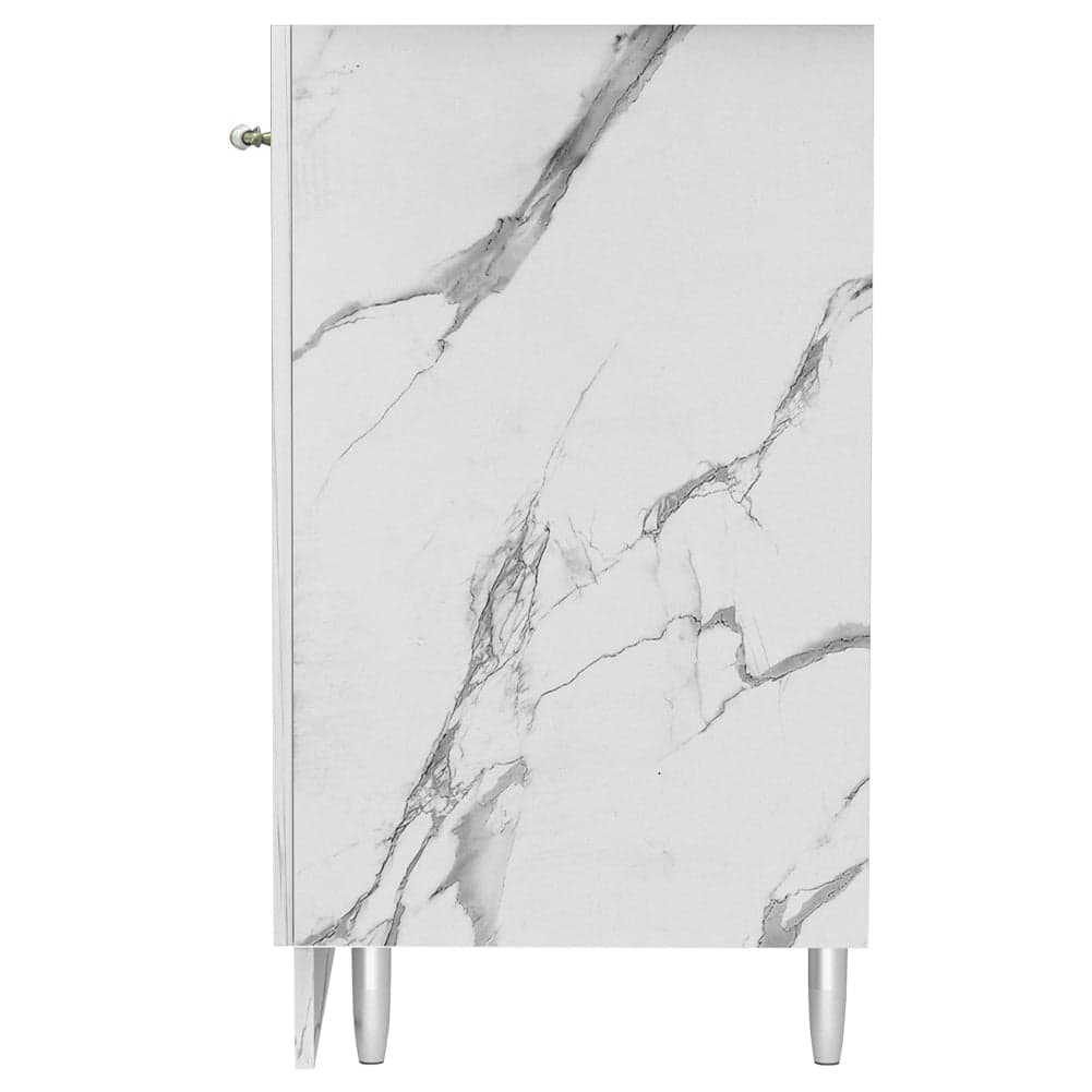 Mobile Cucina Sottolavello Componibile in Legno Colore Bianco Marmo 2 Ante 80cm in Moduli componibili Danyx - Casoria, commercioVirtuoso.it
