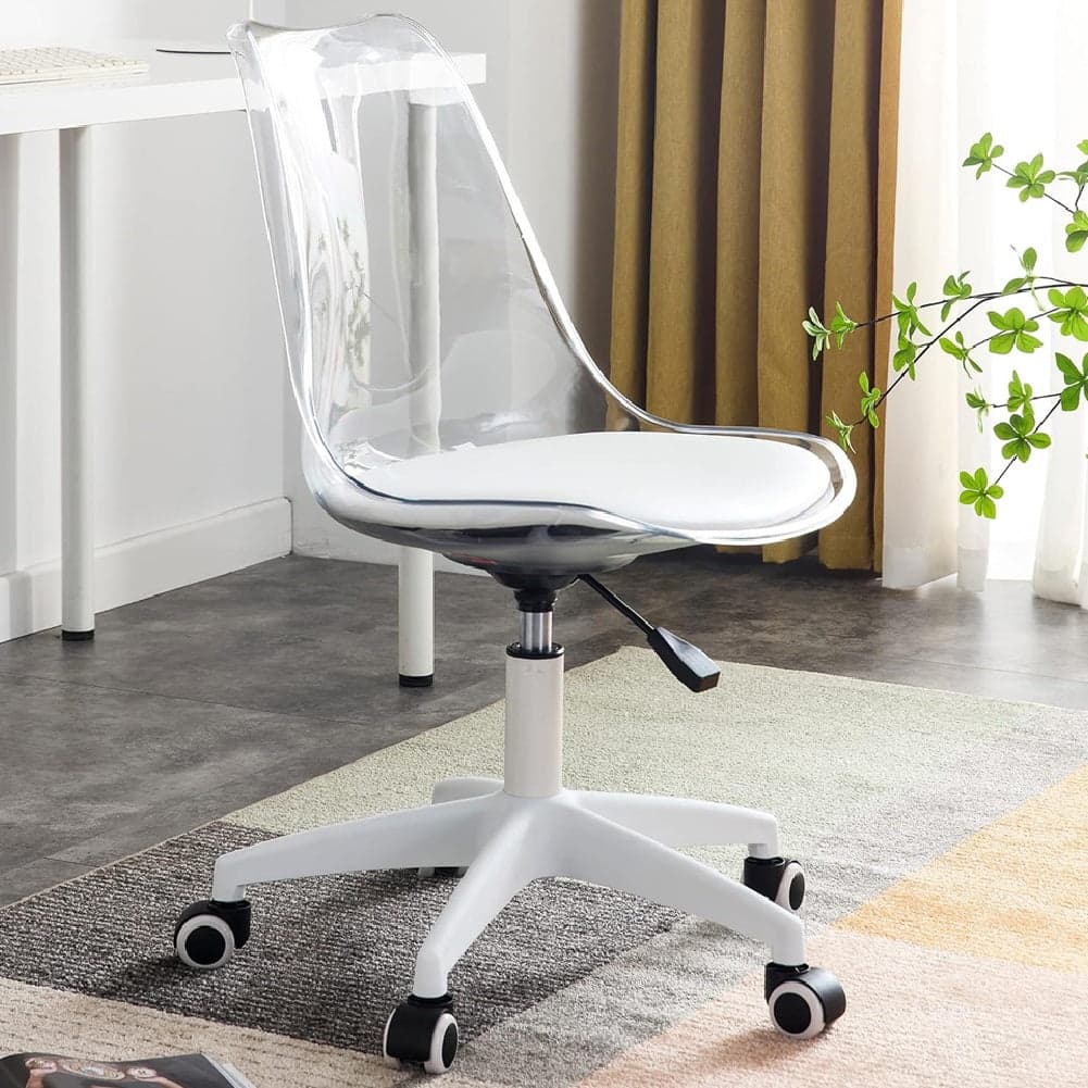 Sedia Ufficio Ergonomica Regolabile 4ruote Girevoli Design Moderno Trasparente in Sedie Gaming Danyx - Casoria, commercioVirtuoso.it