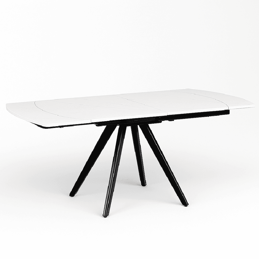 Tavolo Cucina Soggiorno Allungabile Rotante Piano Ceramica Bianco 6-8 posti 140/180cm in Tavoli da sala da pranzo Danyx - Casoria, commercioVirtuoso.it