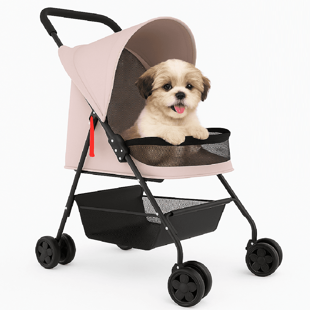 Passeggino Pieghevole per Cani e Gatti con Cappottina Max 15kg Animali Domestici Rosa in Passeggini Danyx - Casoria, commercioVirtuoso.it