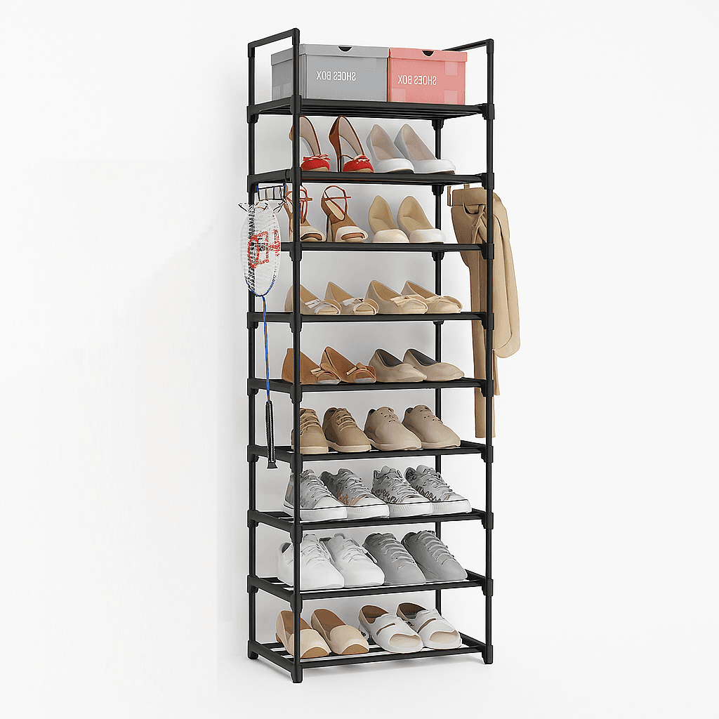 Scarpiera Modulabile 10Ripiani in Metallo Organizer Salvaspazio Scarpe Accessori in Scaffali portascarpe Danyx - Casoria, commercioVirtuoso.it