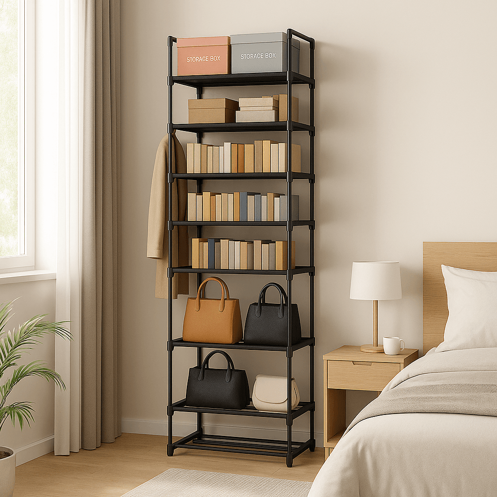 Scarpiera Modulabile 10Ripiani in Metallo Organizer Salvaspazio Scarpe Accessori