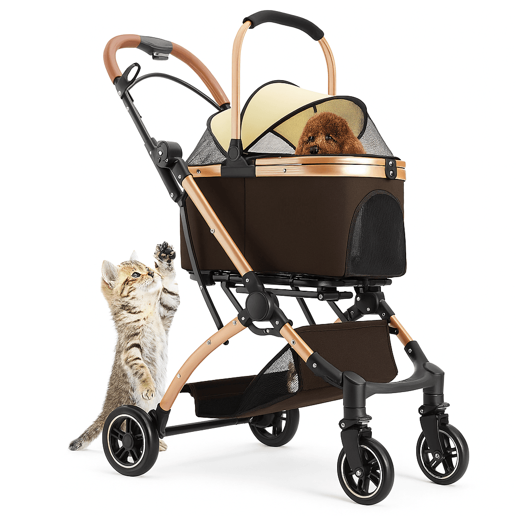 Passeggino Carrozzina 2in1 per Cani Gatti Trasportino Removibile Pieghevole 50kg in Passeggini Danyx - Casoria, commercioVirtuoso.it