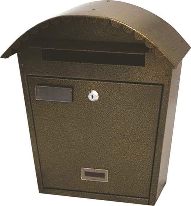 CASSETTA POSTALE CON TETTO CURVO PER ESTERNO in ferro battuto verniciata nera in prodotto EuroStore07 - Alatri, commercioVirtuoso.it