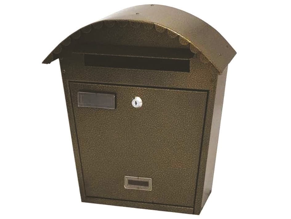 CASSETTA POSTALE CON TETTO CURVO PER ESTERNO in ferro battuto verniciata nera in prodotto EuroStore07 - Alatri, commercioVirtuoso.it