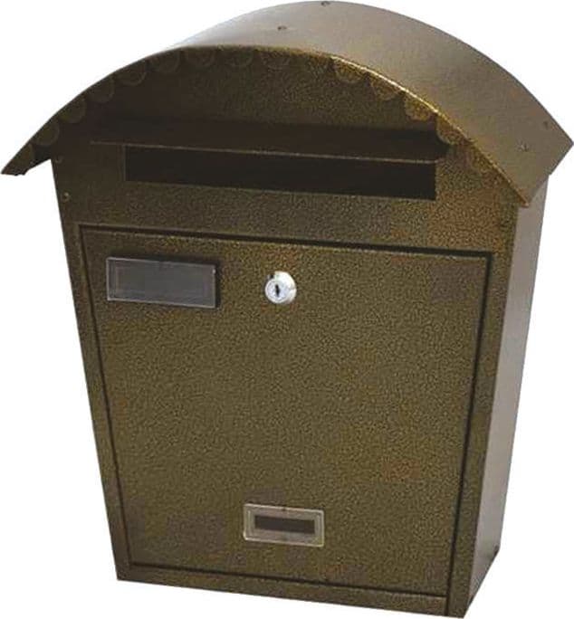 CASSETTA POSTALE CON TETTO CURVO PER ESTERNO in ferro battuto verniciata nera in prodotto EuroStore07 - Alatri, commercioVirtuoso.it