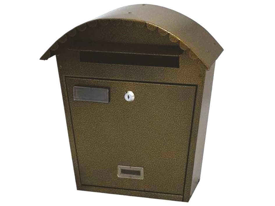 CASSETTA POSTALE CON TETTO CURVO PER ESTERNO in ferro battuto verniciata nera in prodotto EuroStore07 - Alatri, commercioVirtuoso.it