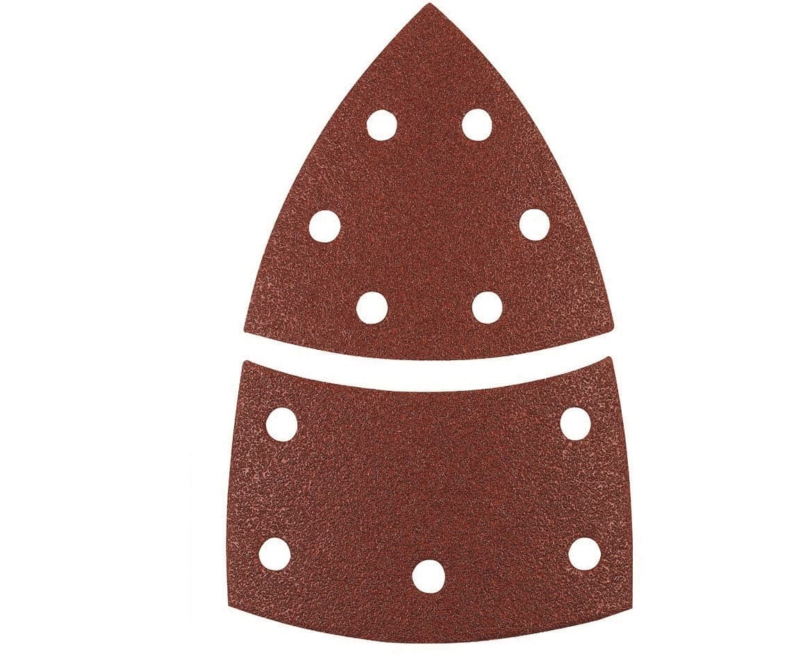 FOGLI CARTA ABRASIVA TRIANGOLARI A DELTA CON VE L CRO FORATI - grana 180 da pz.6 in prodotto EuroStore07 - Alatri, commercioVirtuoso.it