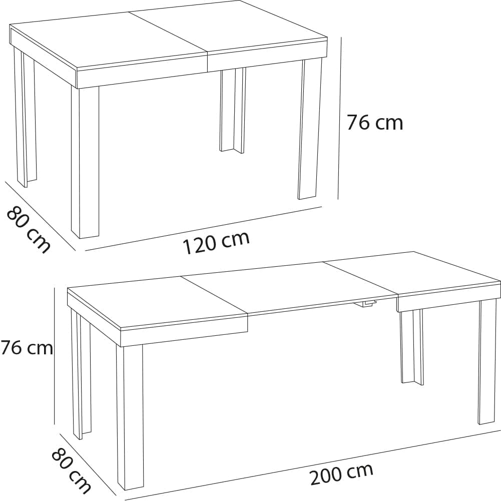 Tavolo da Pranzo Allungabile Fino 6 Posti 120-200cm Cemento Cucina Estensibile in Console e tavoli da divano Esplodia - Napoli, commercioVirtuoso.it