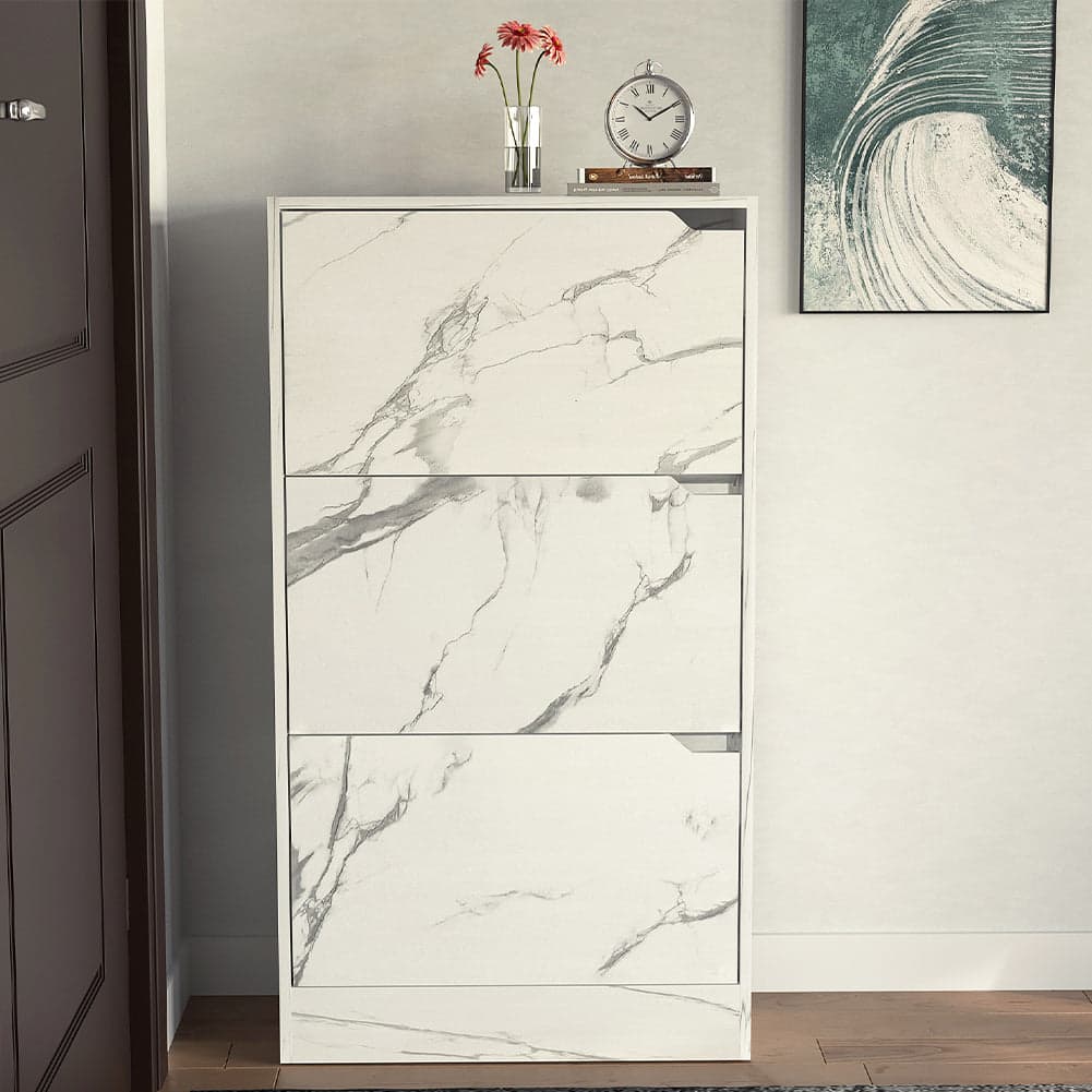 Scarpiera 3 Ante Ripiani Doppia Profondità Porta Scarpe Bianco Marmo 63x24x115cm in Scarpiere Esplodia - Napoli, commercioVirtuoso.it