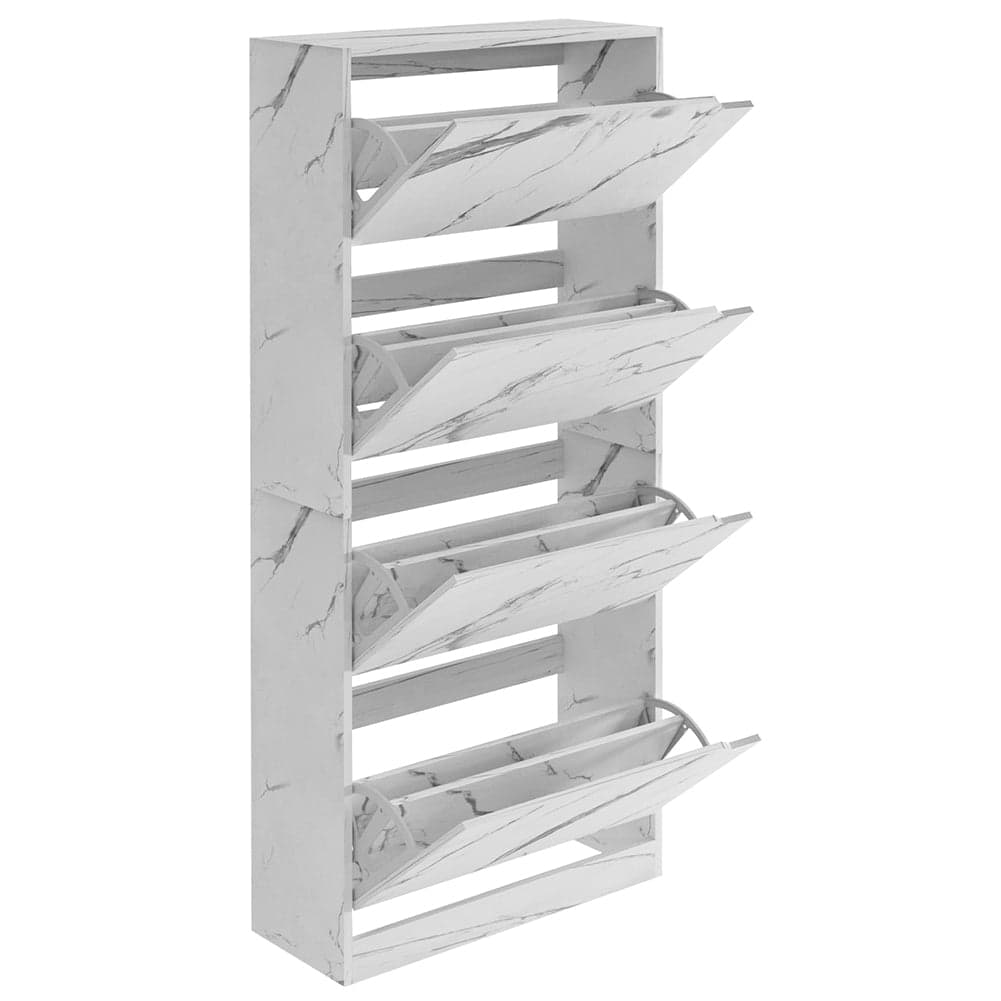 Scarpiera 4 Ante Ripiani Doppia Profondità Portascarpe Bianco Marmo 63x24x150 cm in Scaffali portascarpe Esplodia - Napoli, commercioVirtuoso.it