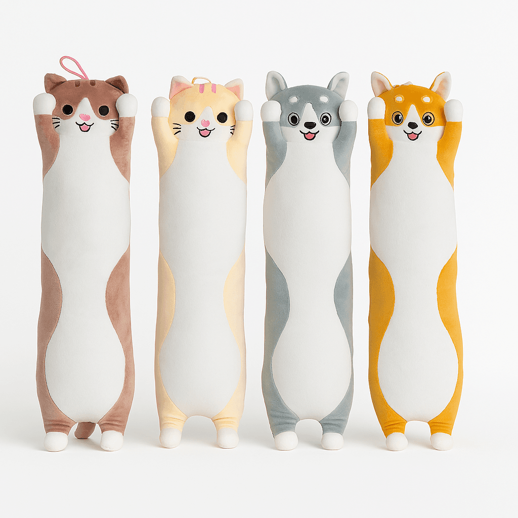 3 pezzi Peluche Cuscino Gattini 50cm Morbidi e Colorati Idea Regalo Bambini e Adulti in Cuscini Danyx - Casoria, commercioVirtuoso.it