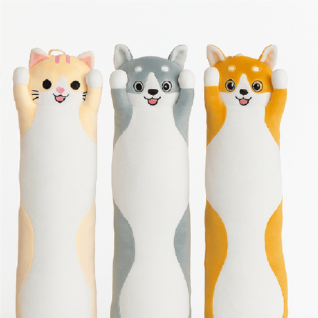 3 pezzi Peluche Cuscino Gattini 50cm Morbidi e Colorati Idea Regalo Bambini e Adulti in Cuscini Danyx - Casoria, commercioVirtuoso.it
