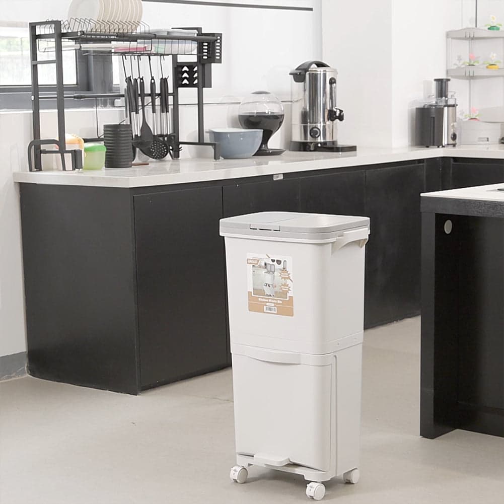 Pattumiera da Cucina Doppio Bidone 38 L Secchio con Separazione Rifiuti e Ruote in Pattumiere da cucina Esplodia - Napoli, commercioVirtuoso.it