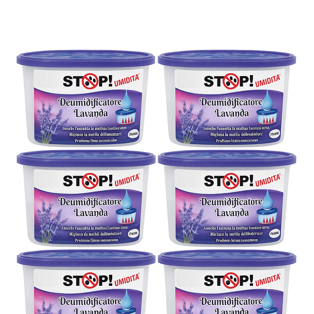 6pz Deumidificatore Casa Portatile 500ml contro Muffa Assorbi Umidità Lavanda in Deumidificatori Danyx - Casoria, commercioVirtuoso.it