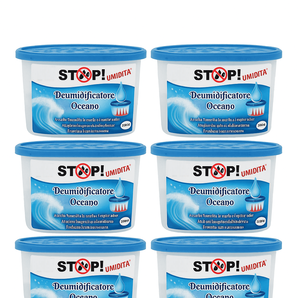 6pz Deumidificatore Casa Portatile 500ml contro Muffa Assorbi Umidità Oceano in Deumidificatori Danyx - Casoria, commercioVirtuoso.it